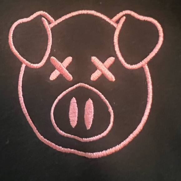 Shane Dawson X Jeffree Star Collab Pink Pig Logo Hoodie in Black size XL - Picture 3 of 3